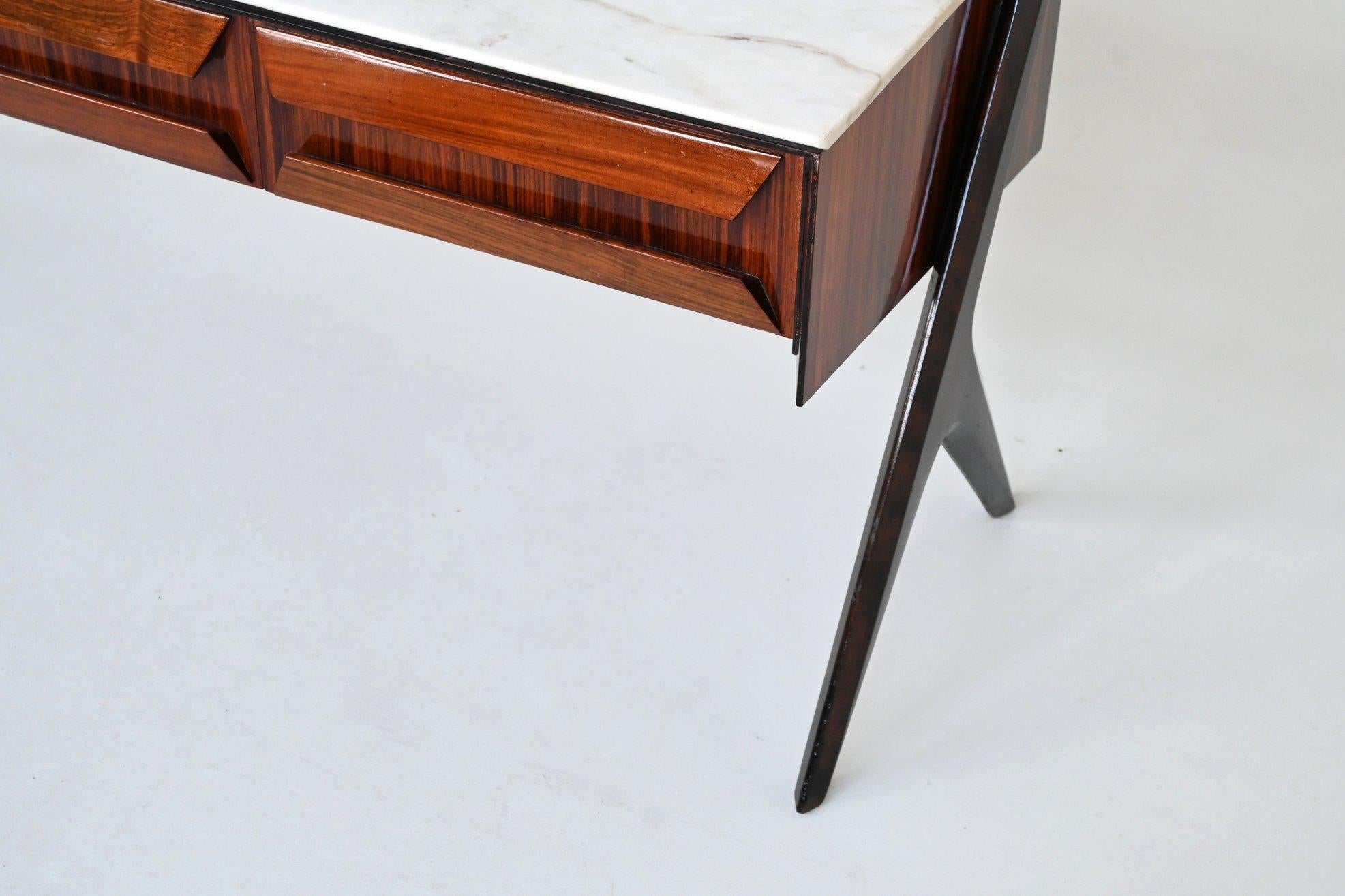 Buffet Vittorio Dassi en bois de rose et marbre Dassi Italie 1953 5