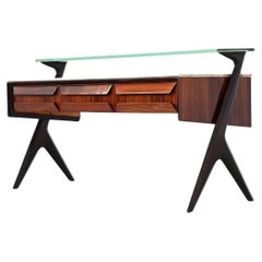 Vittorio Dassi sideboard in rosewood and marble Dassi Italy 1953