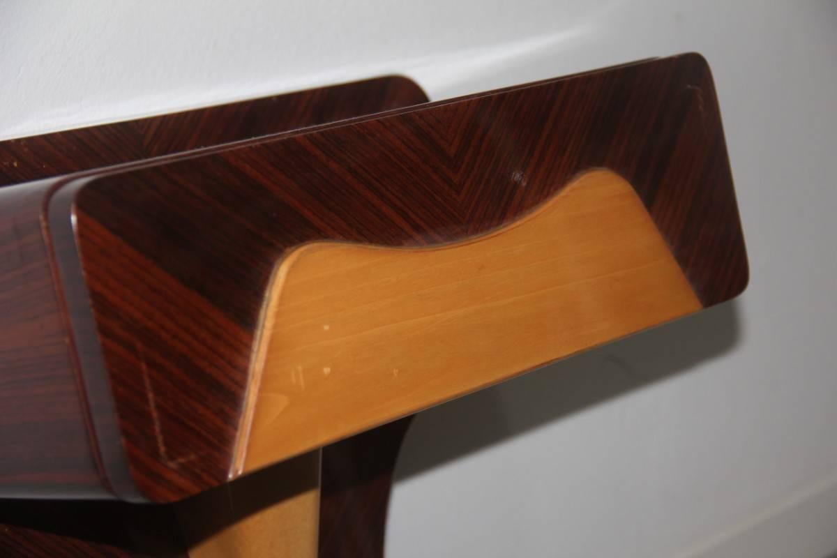 Mahogany Vittorio Dassi Small Console Italian Design, 1950s 