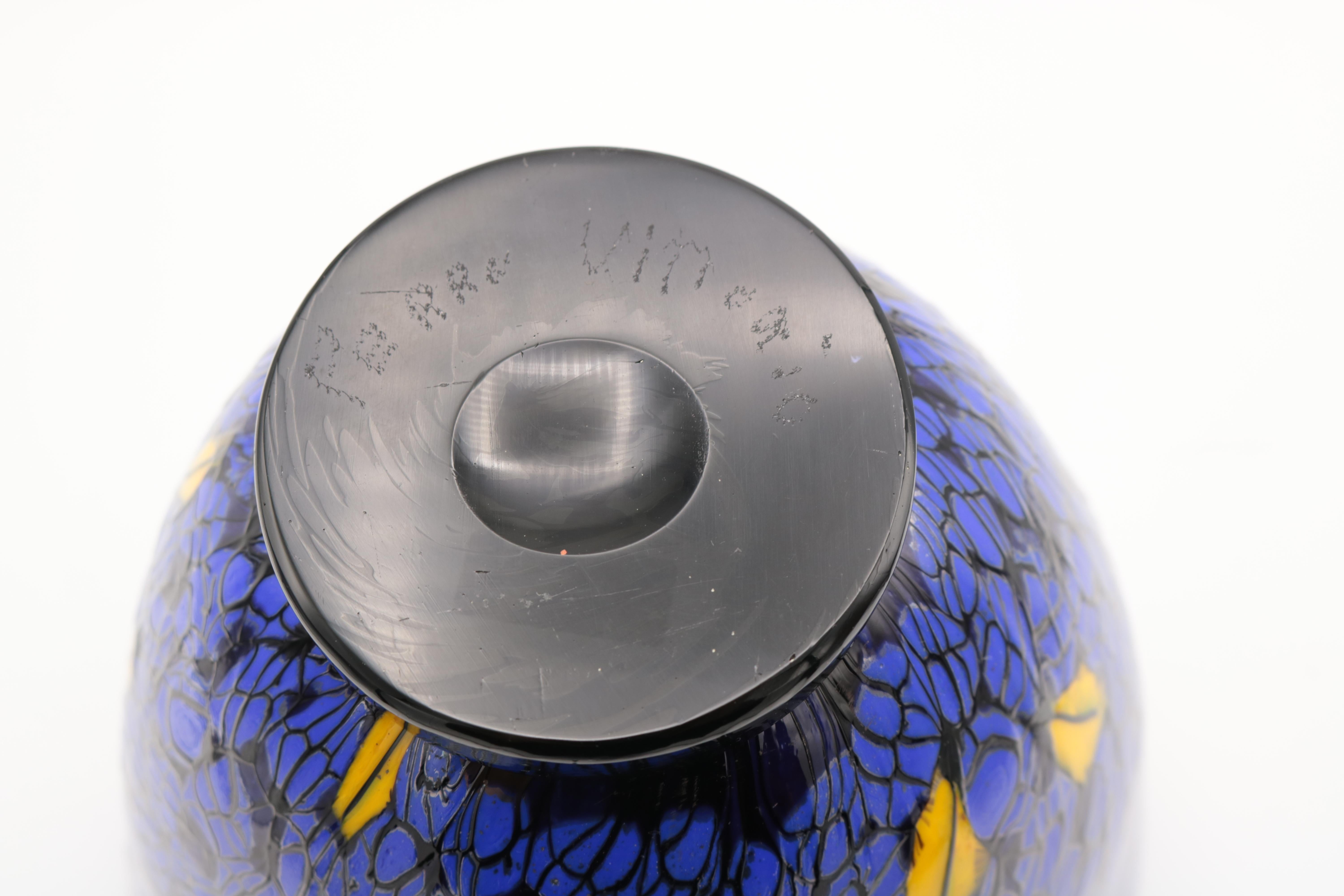 Modern Vittorio Ferro 'Murrina' Murano Glass Vase For Sale