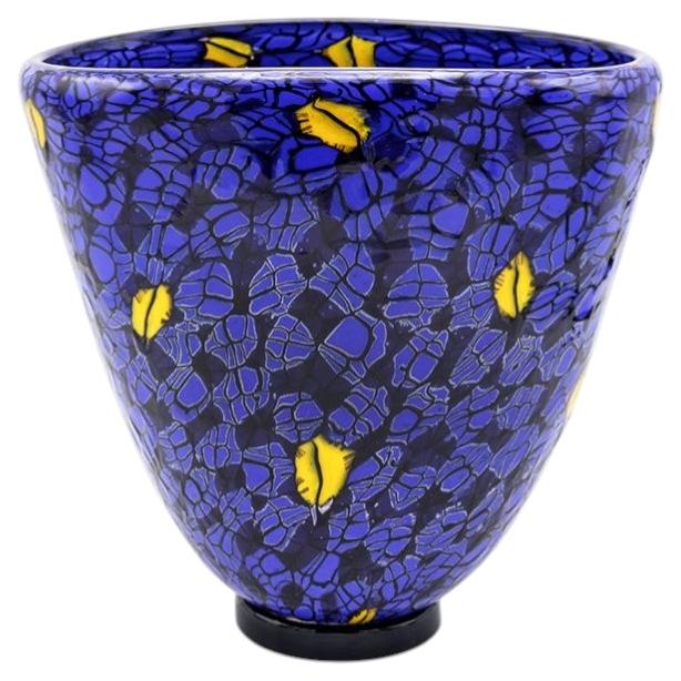 Vittorio Ferro 'Murrina' Murano Glass Vase, Hand Blown, Italy, 1960 For Sale