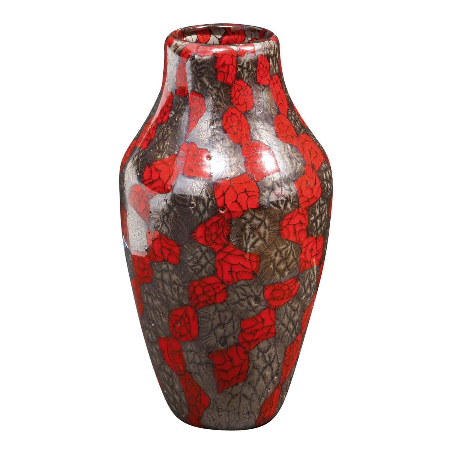 Modern Vittorio Ferro Vase with Unique Multicolor Murrine 1990s
