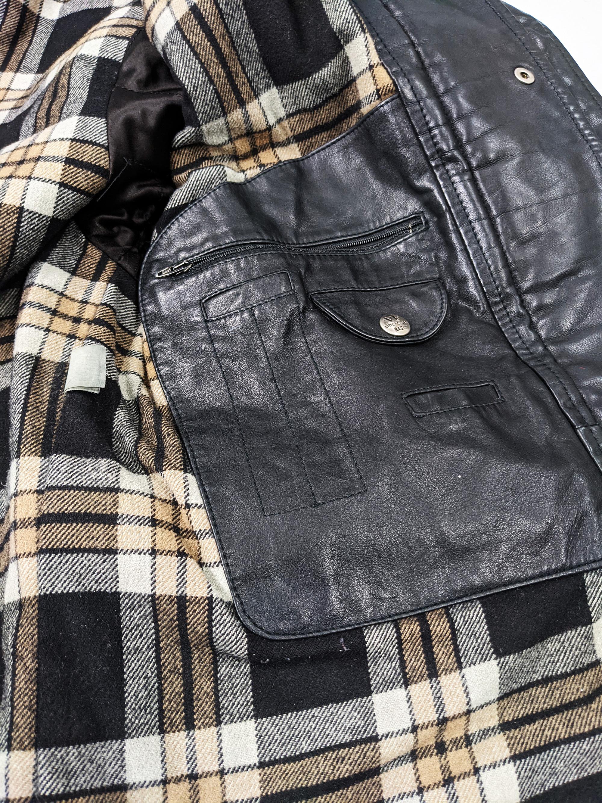 Vittorio Forti Mens Vintage Black Leather Coat 3