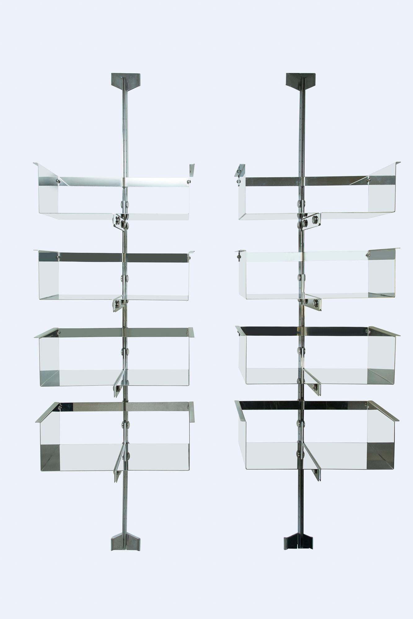 Verstellbare Bibliothekssysteme von Vittorio Introini (Metallarbeit) im Angebot
