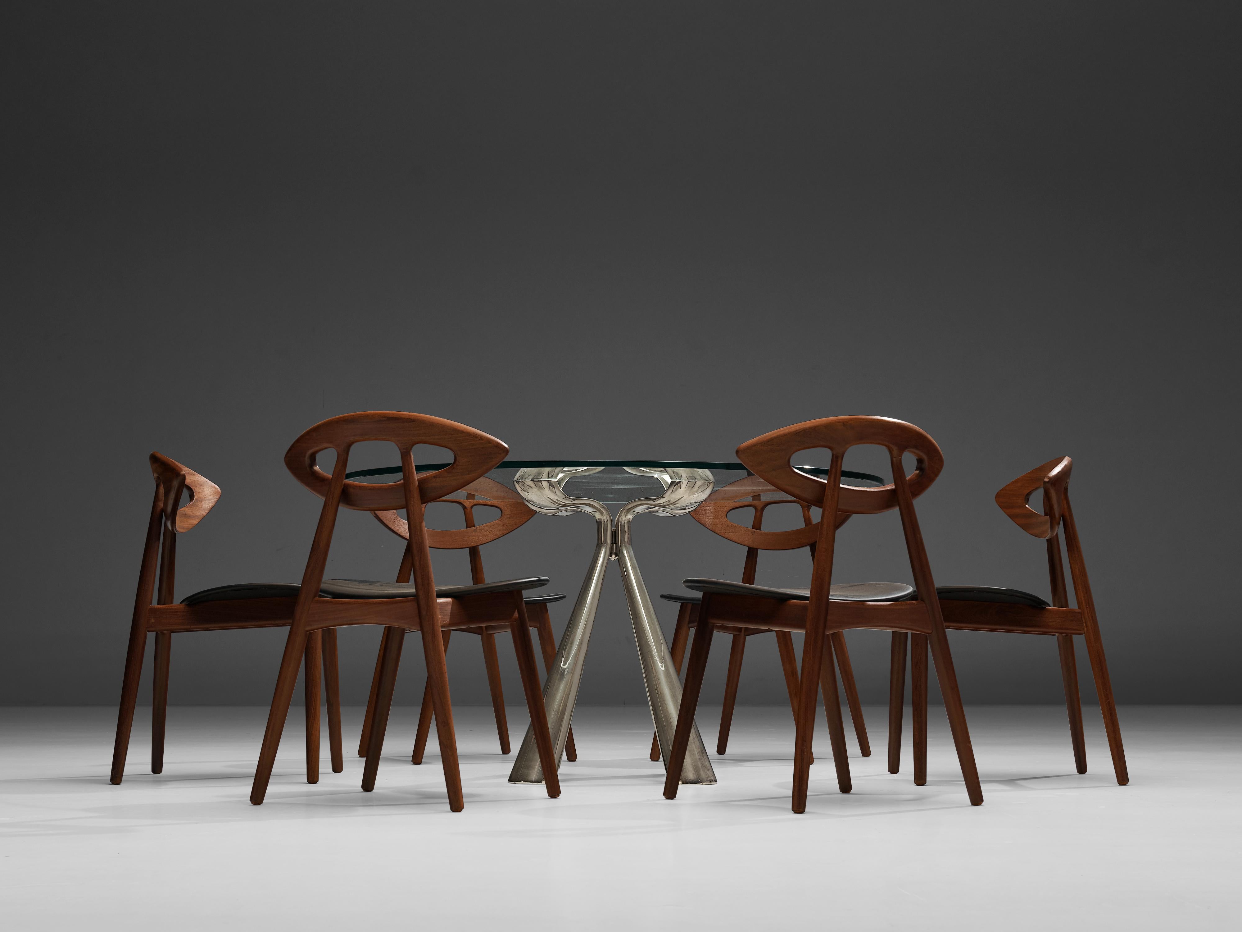 Vittorio Introini Dining Table and Ejvind A. Johansson 'Eye' Dining Chairs 7