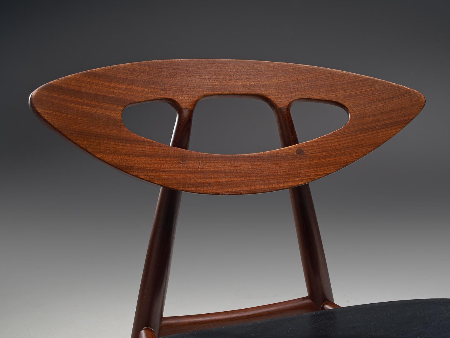 Mid-Century Modern Vittorio Introini Dining Table and Ejvind A. Johansson 'Eye' Dining Chairs
