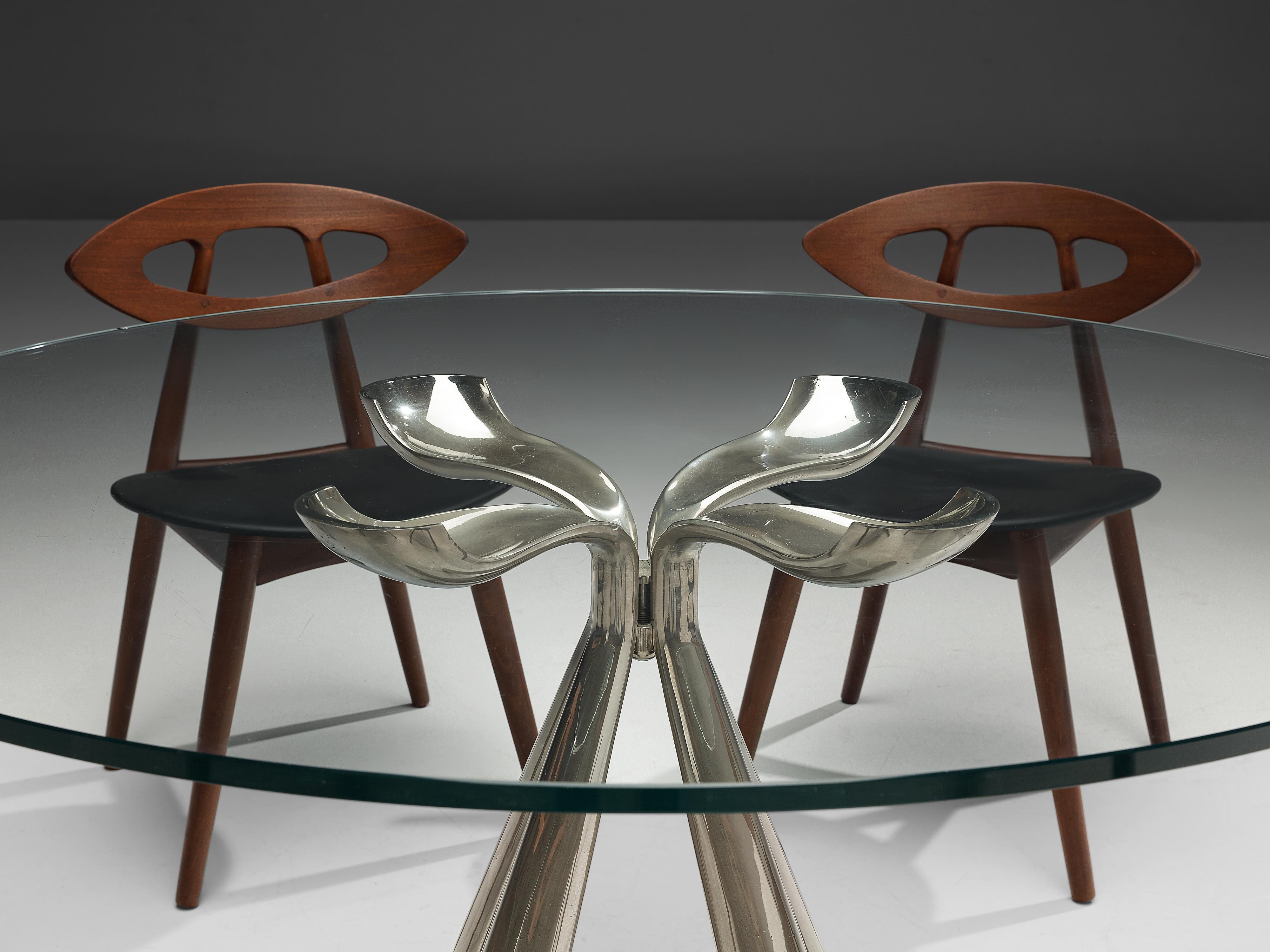 European Vittorio Introini Dining Table and Ejvind A. Johansson 'Eye' Dining Chairs