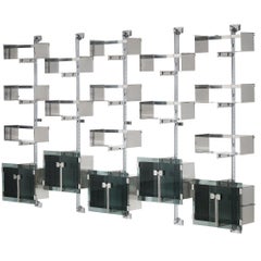 Vittorio Introini per Proposte Libreria a muro modulare 
P700
 in metallo