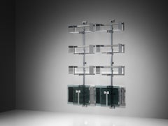 Vittorio Introini for Proposals Pair of Modular Wall Bookcase in Metal