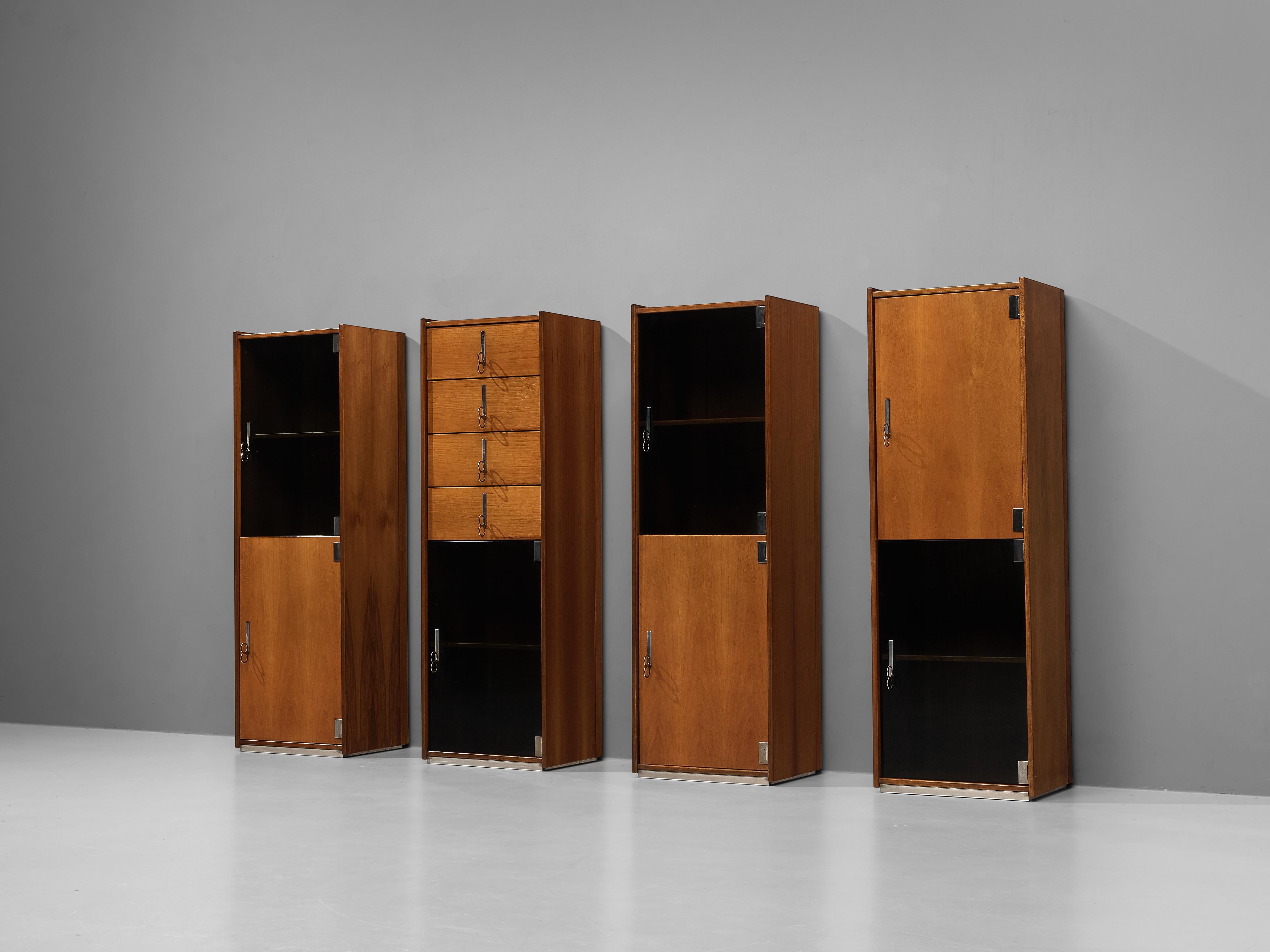 Vittorio Introini for Saporiti Free-Standing Modular Cabinets in Walnut 5