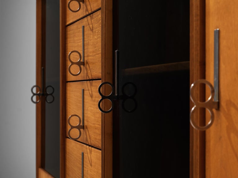 Vittorio Introini for Saporiti Free-Standing Modular Cabinets in Walnut For Sale 6