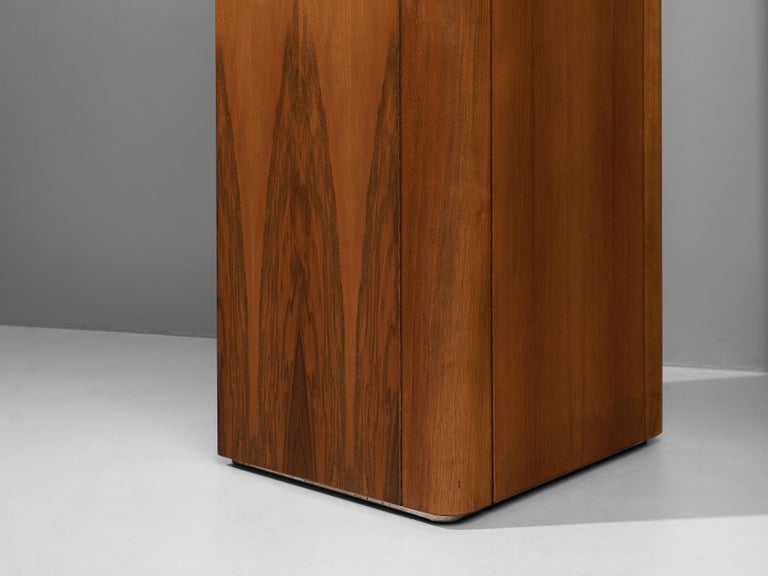 Vittorio Introini for Saporiti Free-Standing Modular Cabinets in Walnut For Sale 7