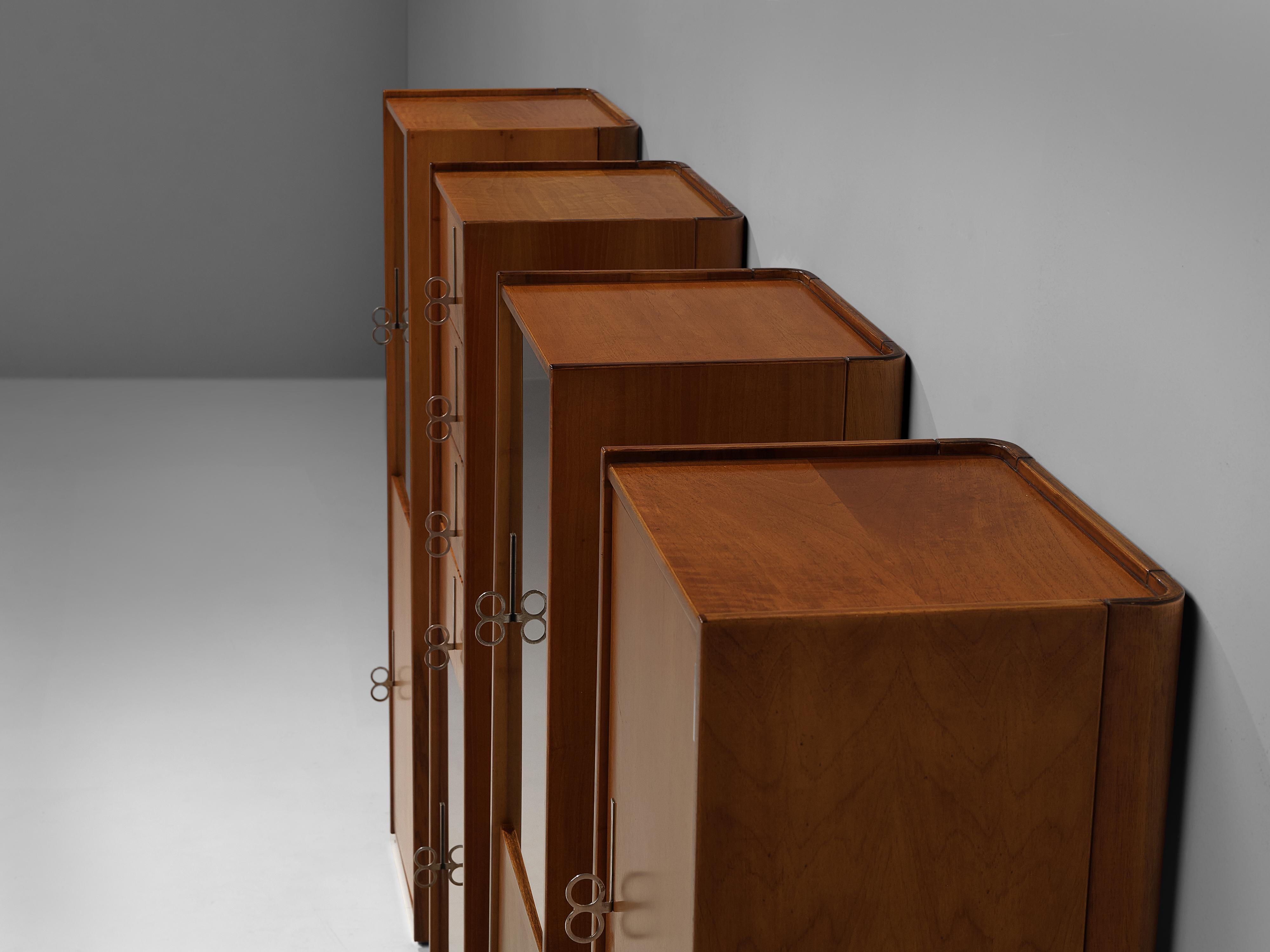Vittorio Introini for Saporiti Free-Standing Modular Cabinets in Walnut 2