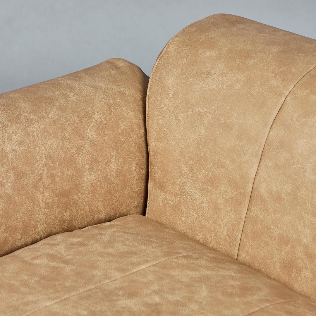 Acier Canapé en cuir Vittorio Introini pour Saporiti, 1970, Italie en vente