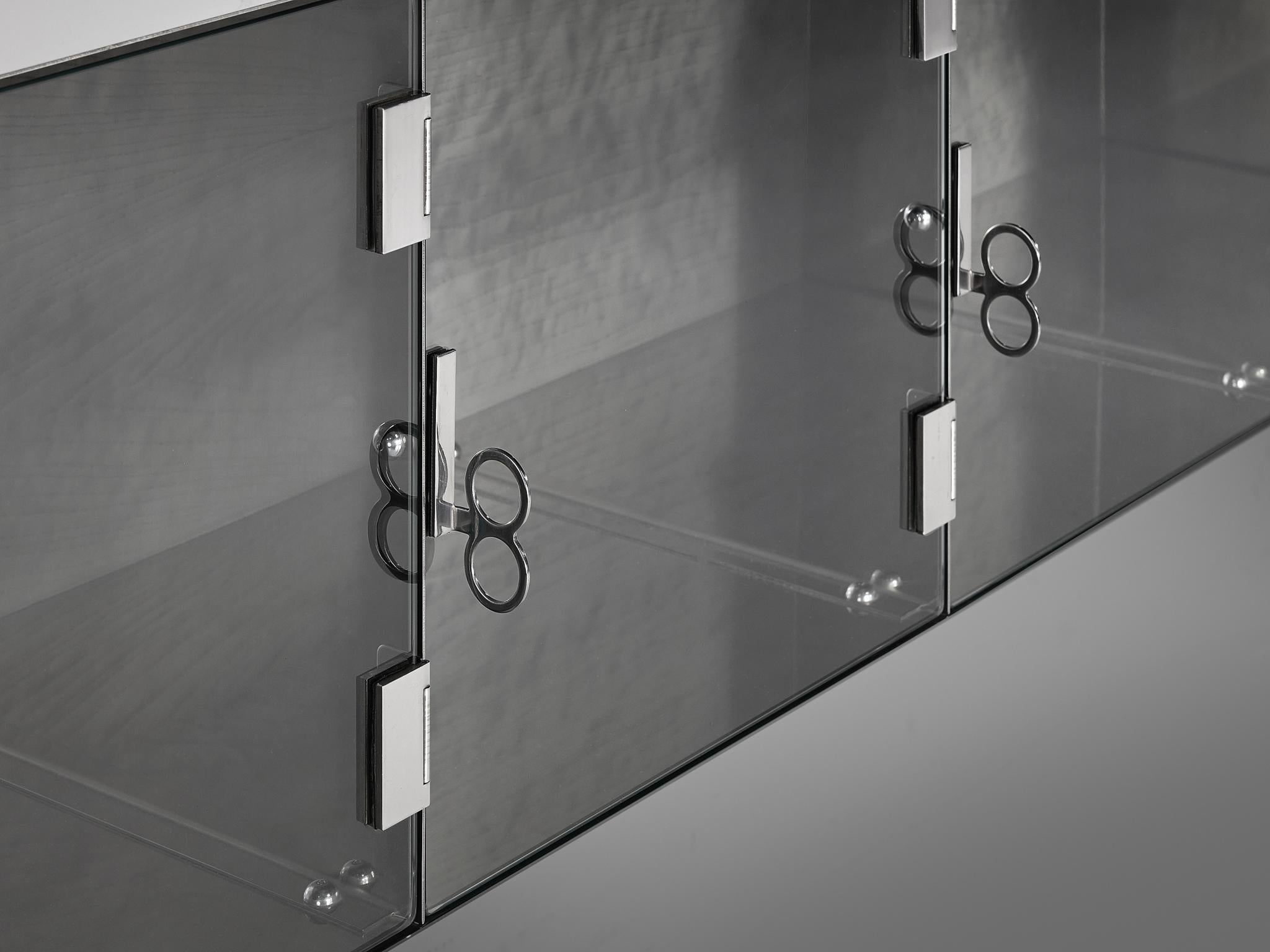 Vittorio Introini for Saporiti Mirrored Sideboard in Polished Aluminum  For Sale 2