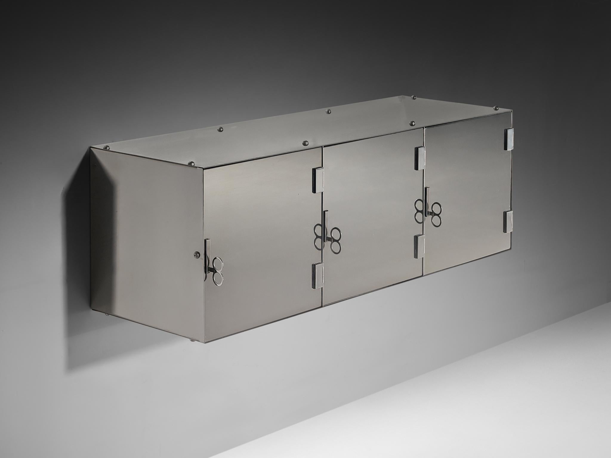 Vittorio Introini for Saporiti Mirrored Sideboard Polished Aluminum 2