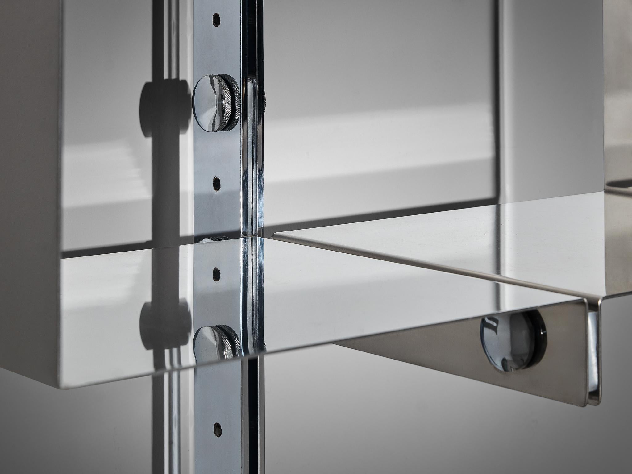 Modulares Wand Bücherregal „P700“ von Vittorio Introini für Saporiti aus Metall im Angebot 3