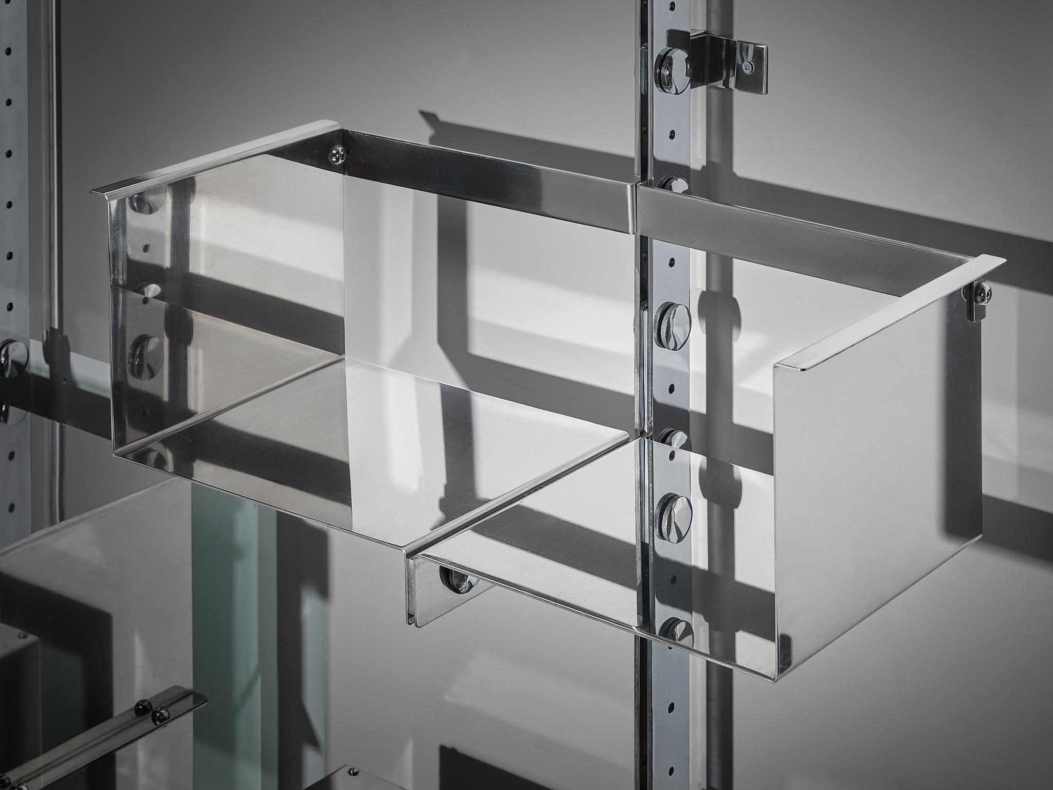 Modulares Wand Bücherregal „P700“ von Vittorio Introini für Saporiti aus Metall im Angebot 5
