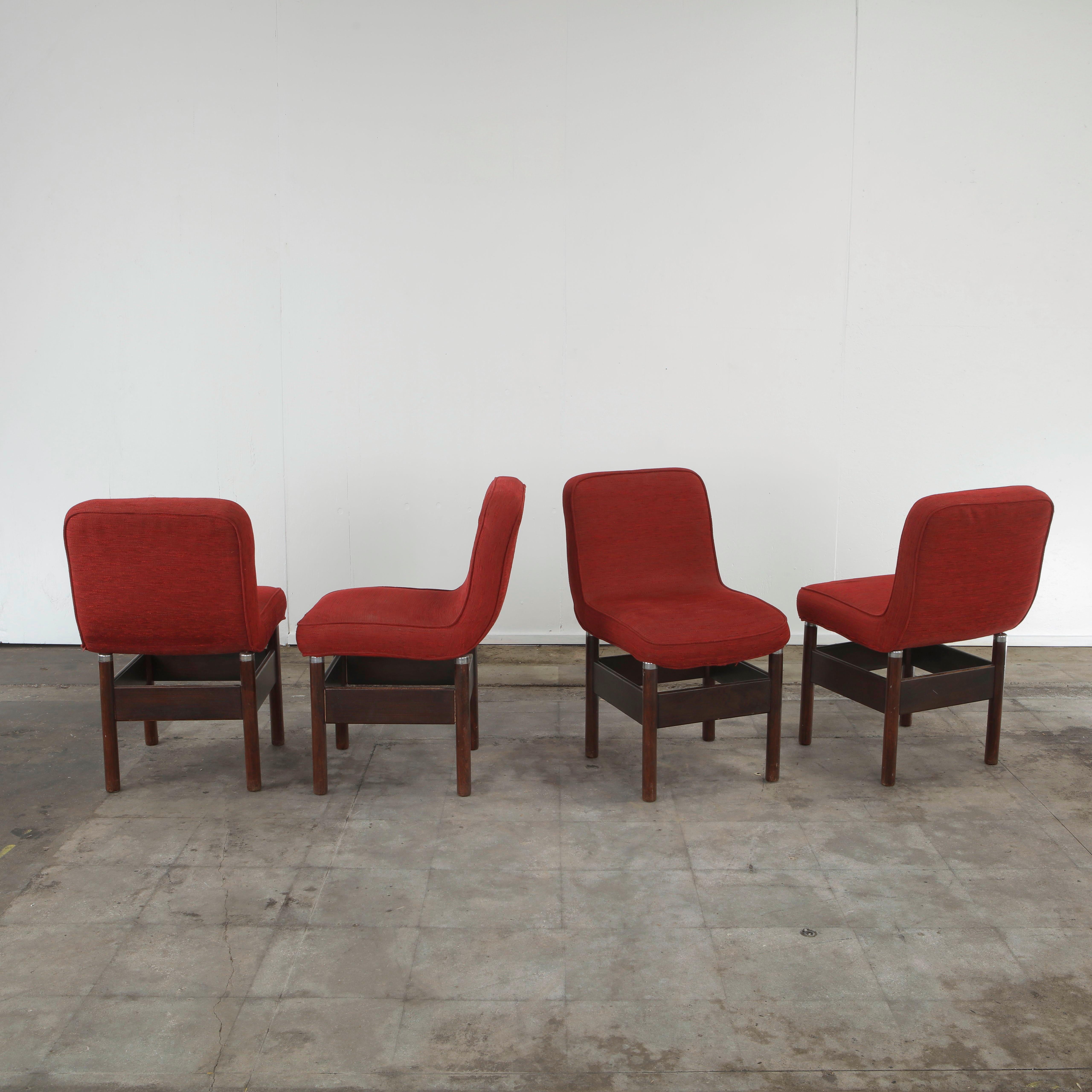Vittorio Introini for Saporiti, Set of Four Chelsea Chairs, 1960s Moderno en venta