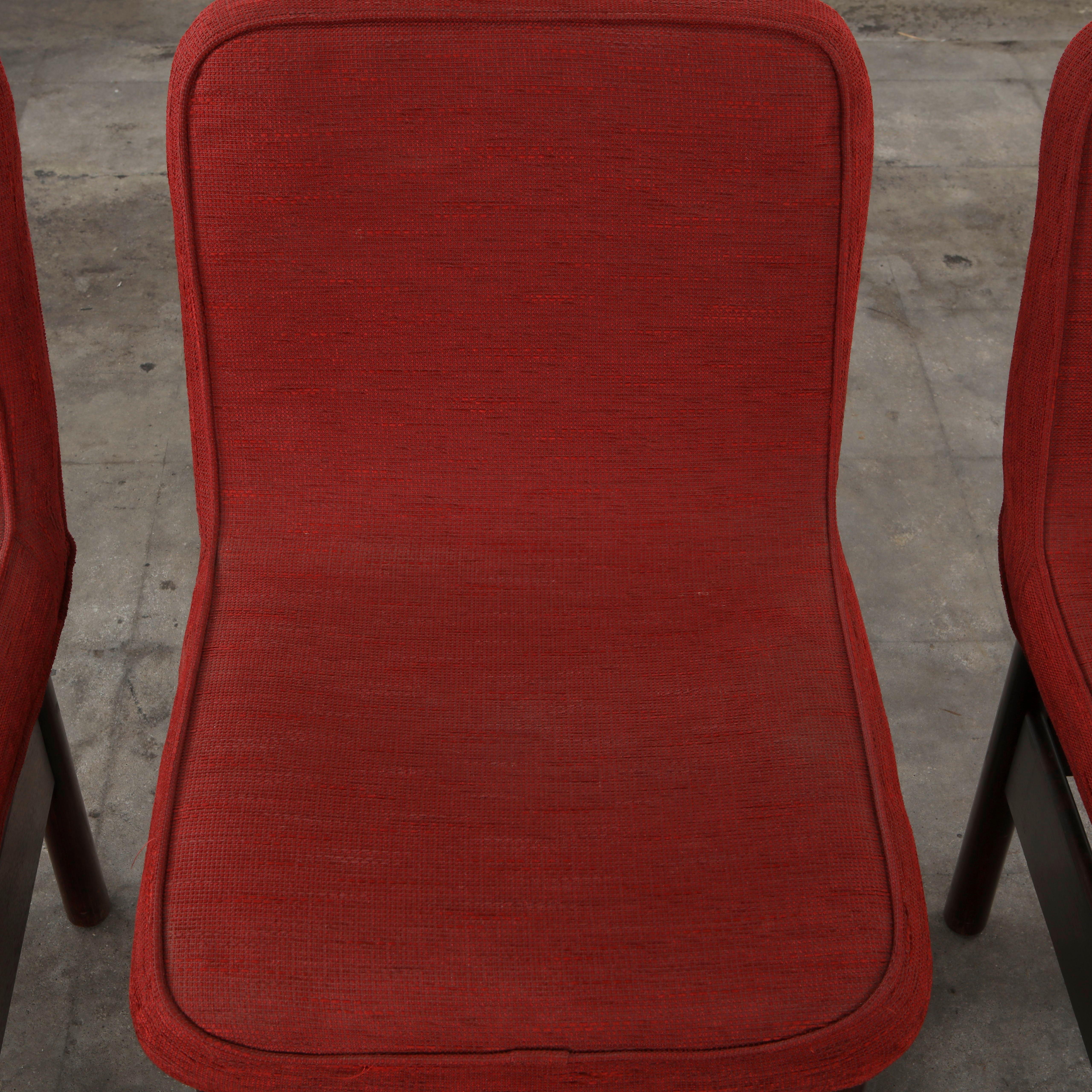 Vittorio Introini for Saporiti, Set of Four Chelsea Chairs, 1960s Lino en venta