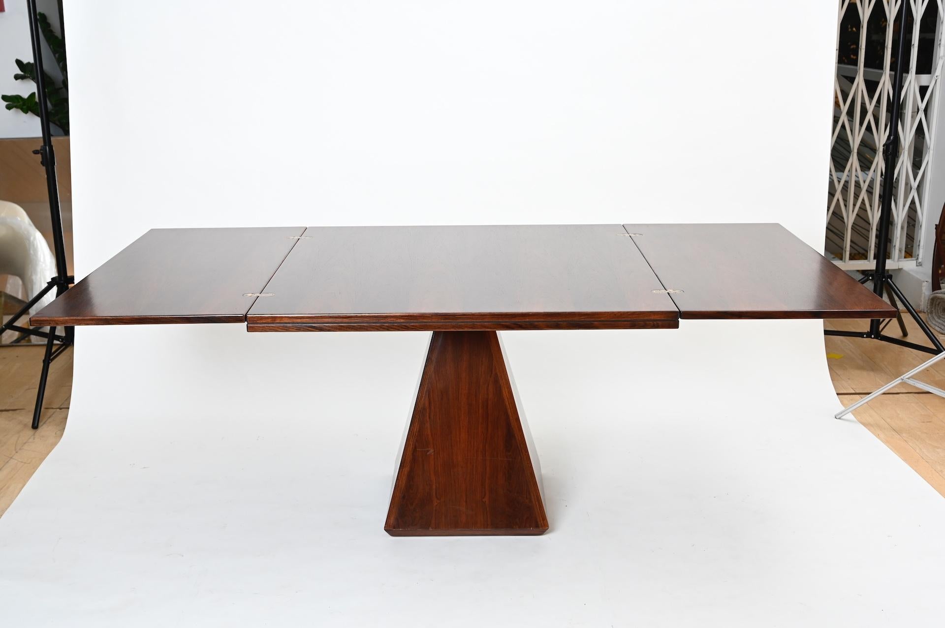 Italian Vittorio Introini Geometric Expanding Dining Table