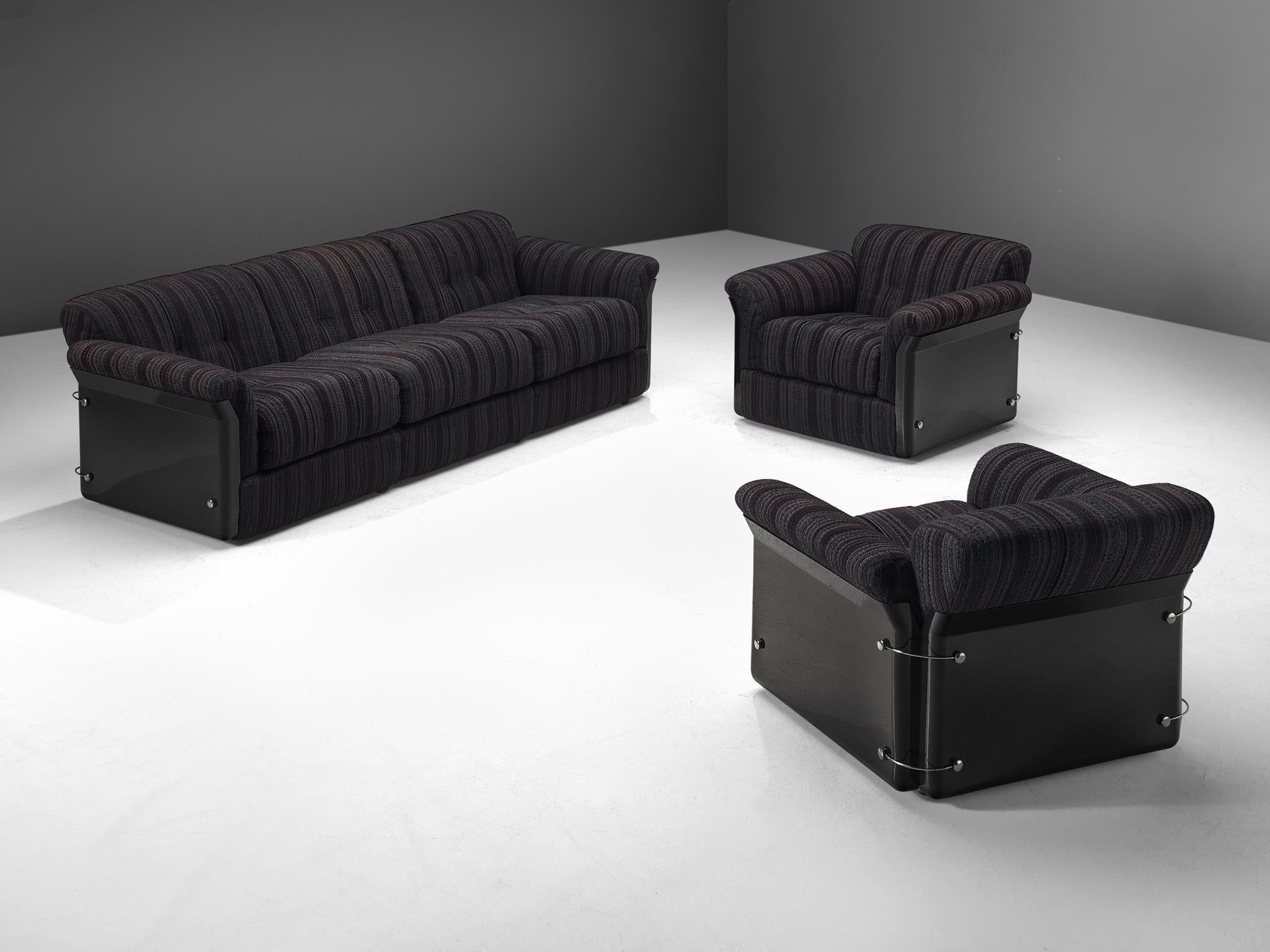 Vittorio Introini 'Larissa' Sofa in Black for Saporiti 2