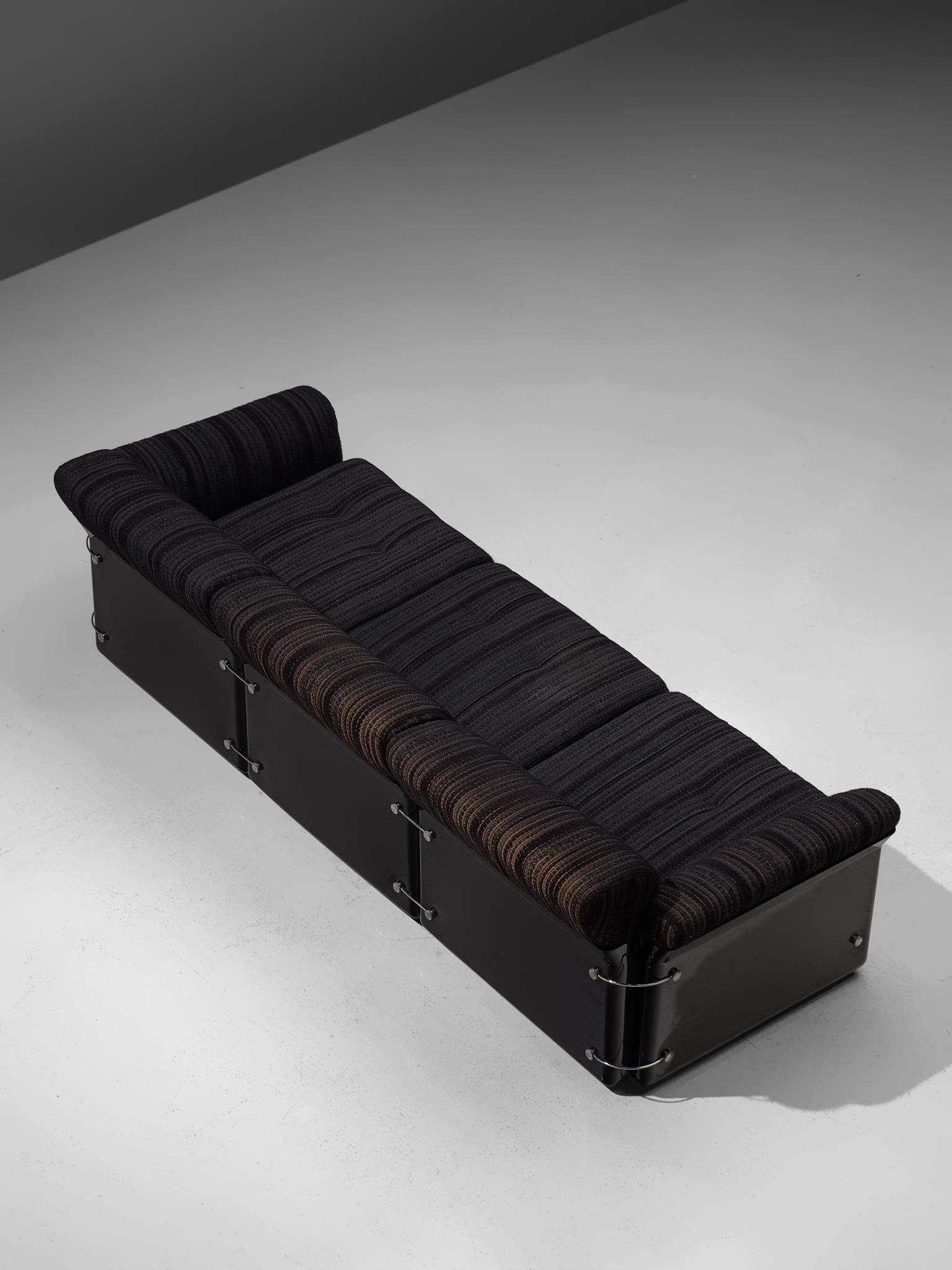 Italian Vittorio Introini 'Larissa' Sofa in Black for Saporiti