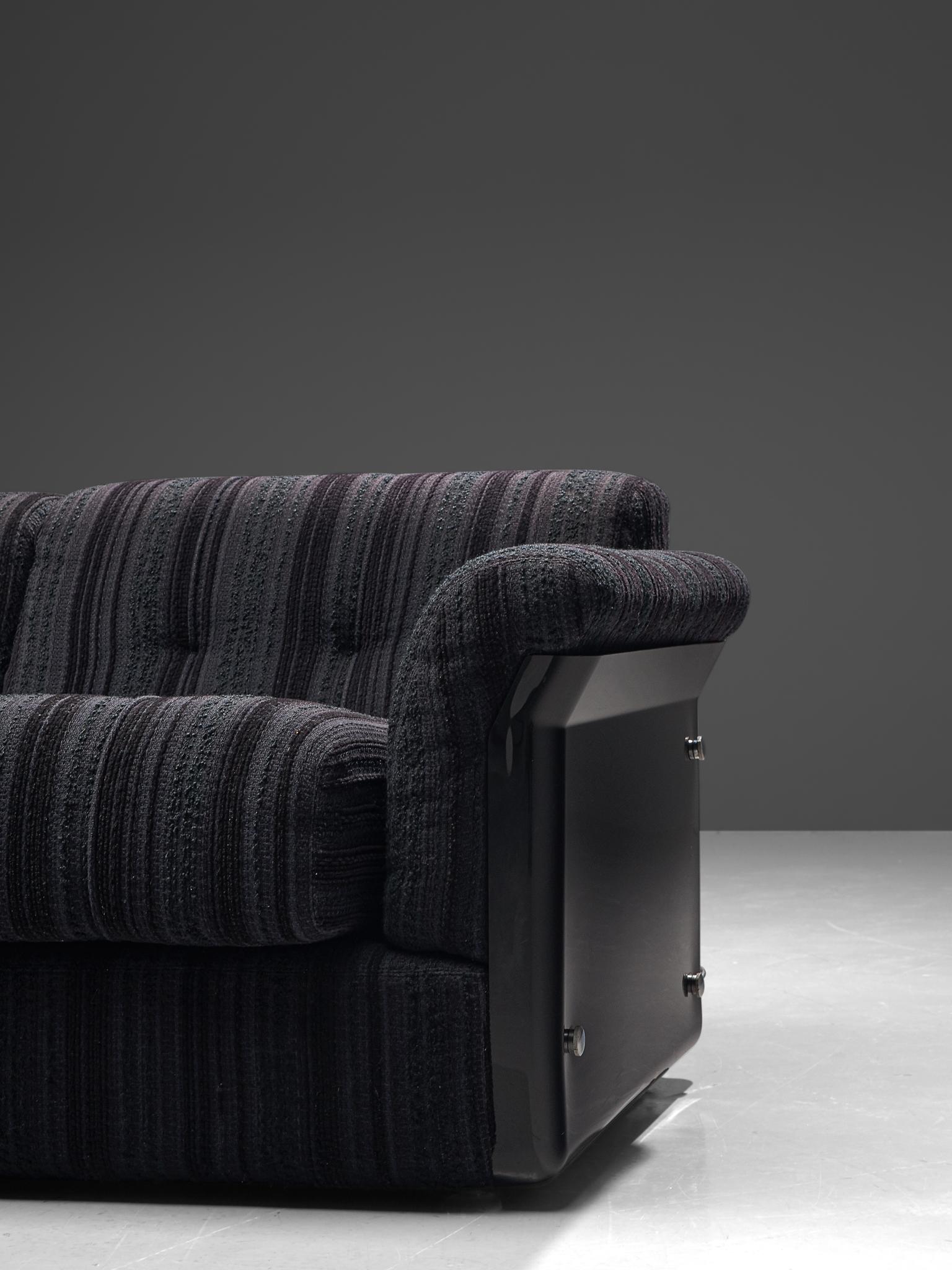 Vittorio Introini 'Larissa' Sofa in Black for Saporiti In Good Condition In Waalwijk, NL