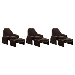 Vittorio Introini P60 chair & ottoman for Saporiti, Italy 1970s. Three available