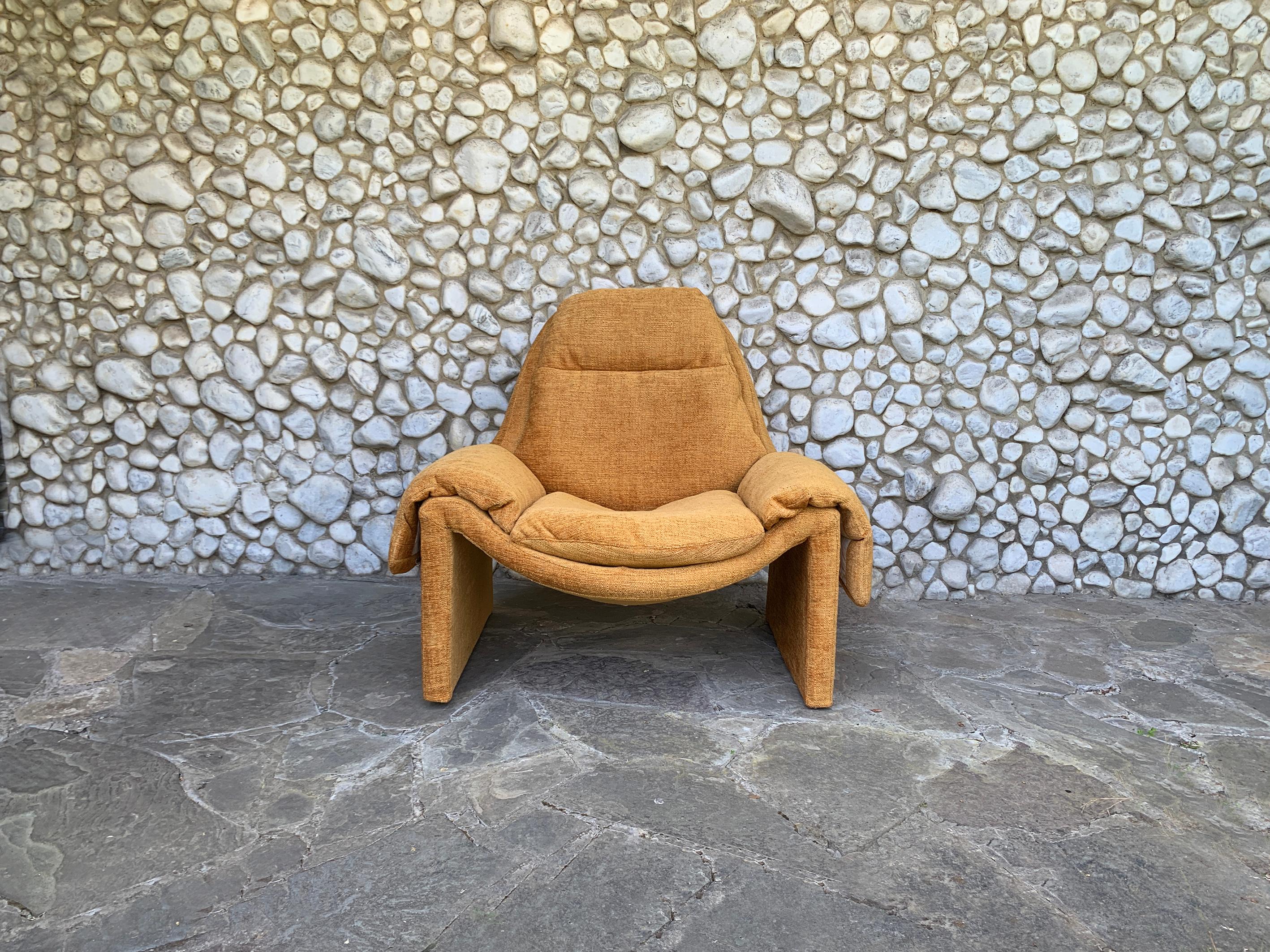 Vittorio Introini P60 lounge chair for Saporiti Italy, 1970s For Sale 3