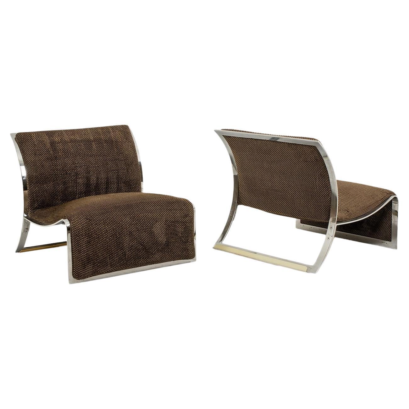 Vittorio Introini. Pair of armchairs for Saporiti. 1970s