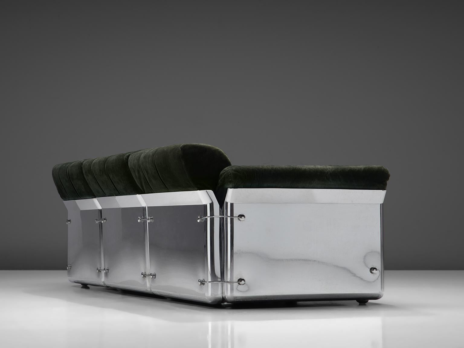 Suede Vittorio Introini Pair of 'Larissa' Lounge Set for Saporiti