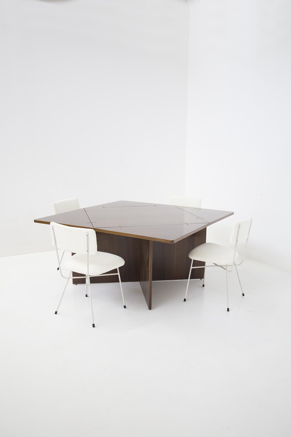 Vittorio Introini Rare Vintage Folding Wooden Table for Sormani 7