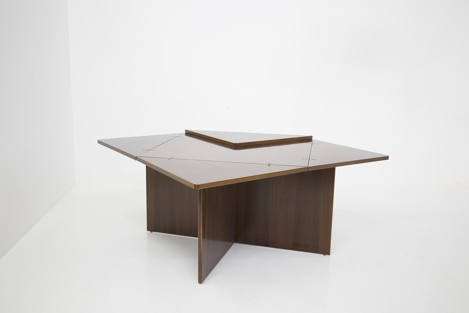 Mid-Century Modern Vittorio Introini Rare Vintage Folding Wooden Table for Sormani