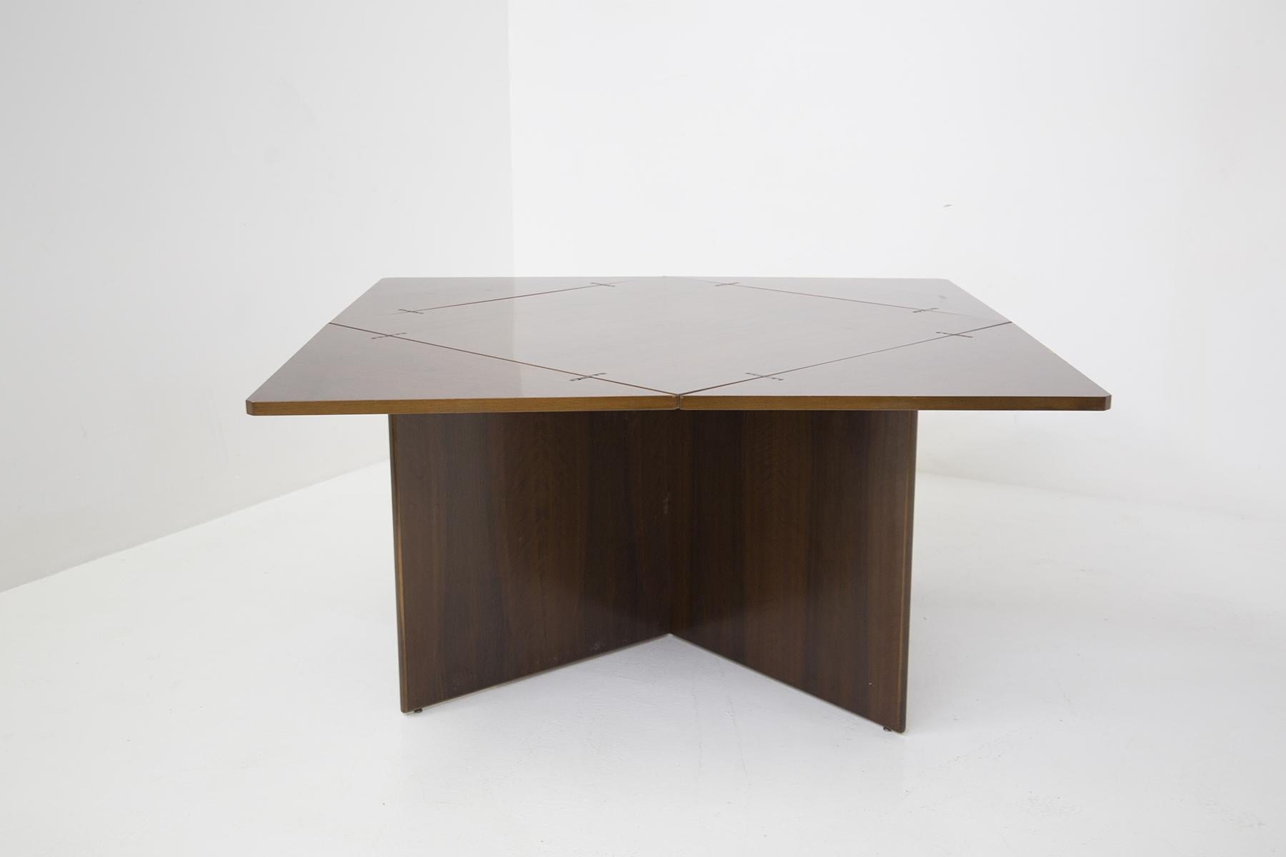 Italian Vittorio Introini Rare Vintage Folding Wooden Table for Sormani