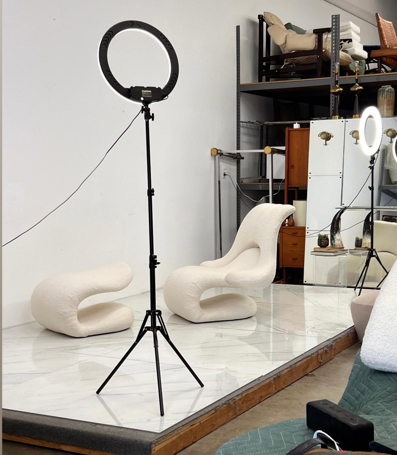 Sillón Relax y Reposapiés Vittorio Introini, Boucle belga, Felice Rossi, 1978 Posmoderno en venta