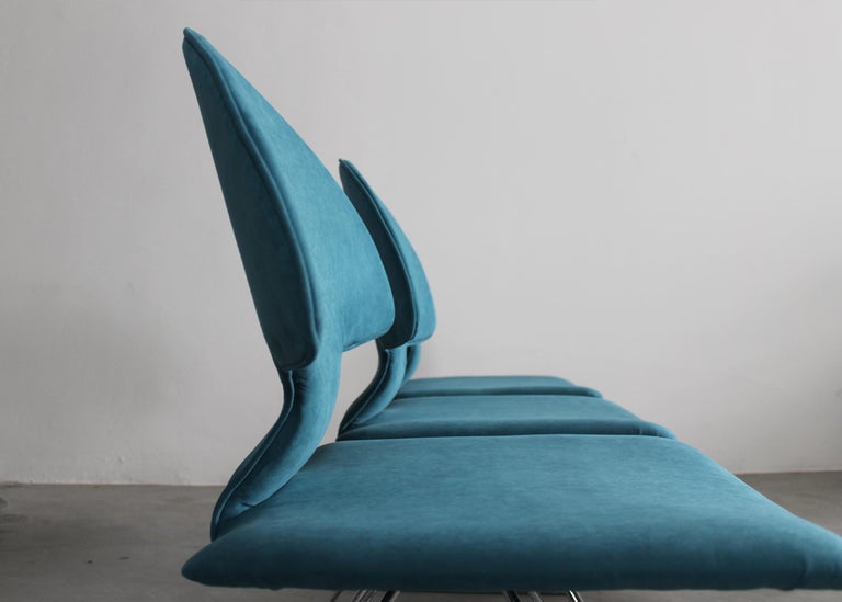 Other Vittorio Introini Set of Four Longobarda Chairs by Saporiti 1960s Italy For Sale
