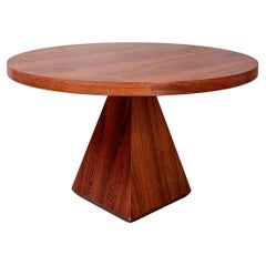 Table de salle à manger Vittorio Introini avec plateau rond, Italie années 1960