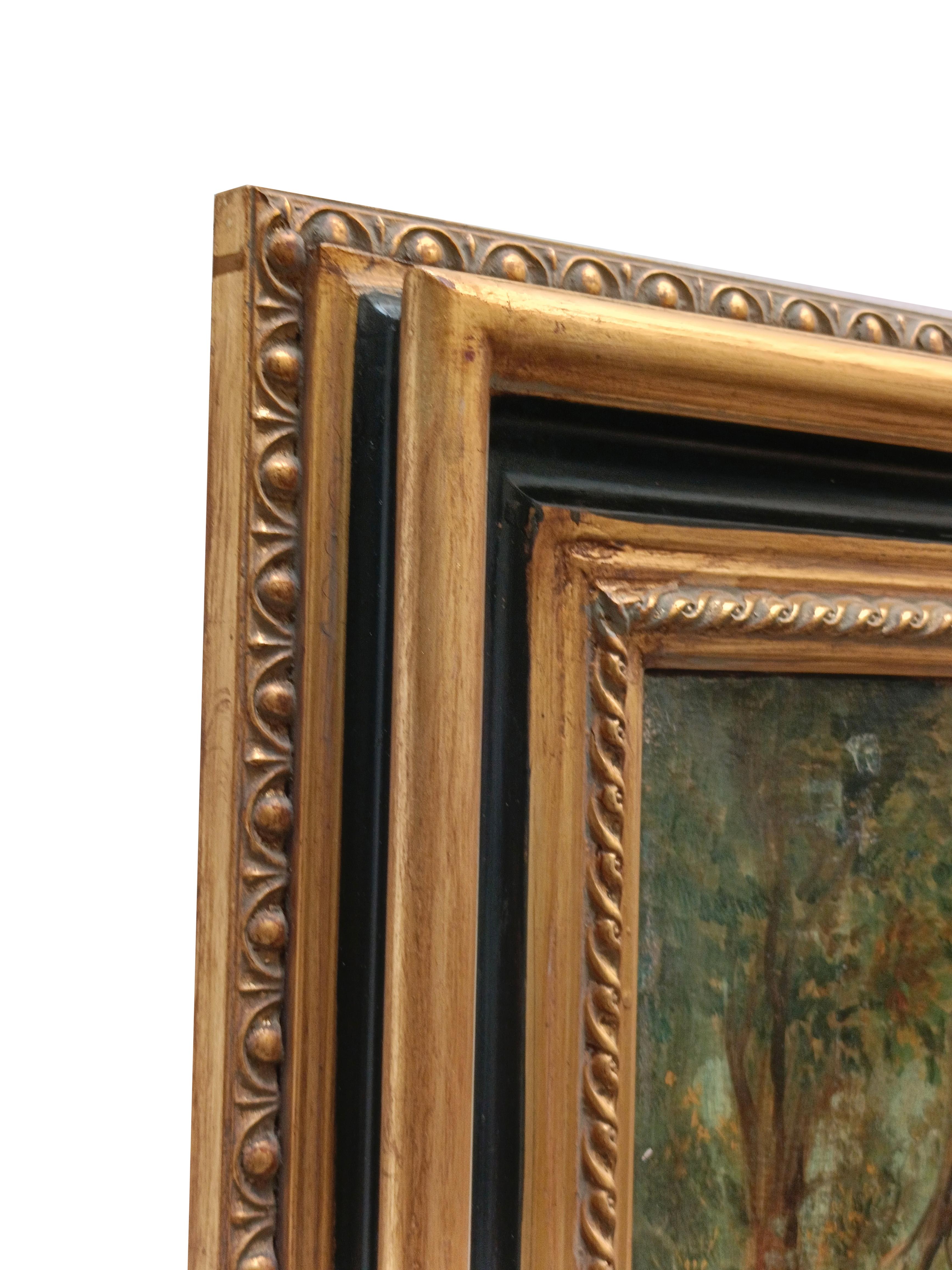 CAPRICCI LANDESCAPE – römische Schule –  Italienisches Öl auf Leinwand Gemälde im Angebot 11