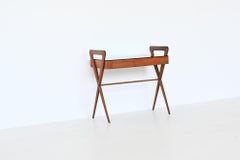 Vittorio Lombardi Mirror Console Table Teak Wood, Italy, 1969