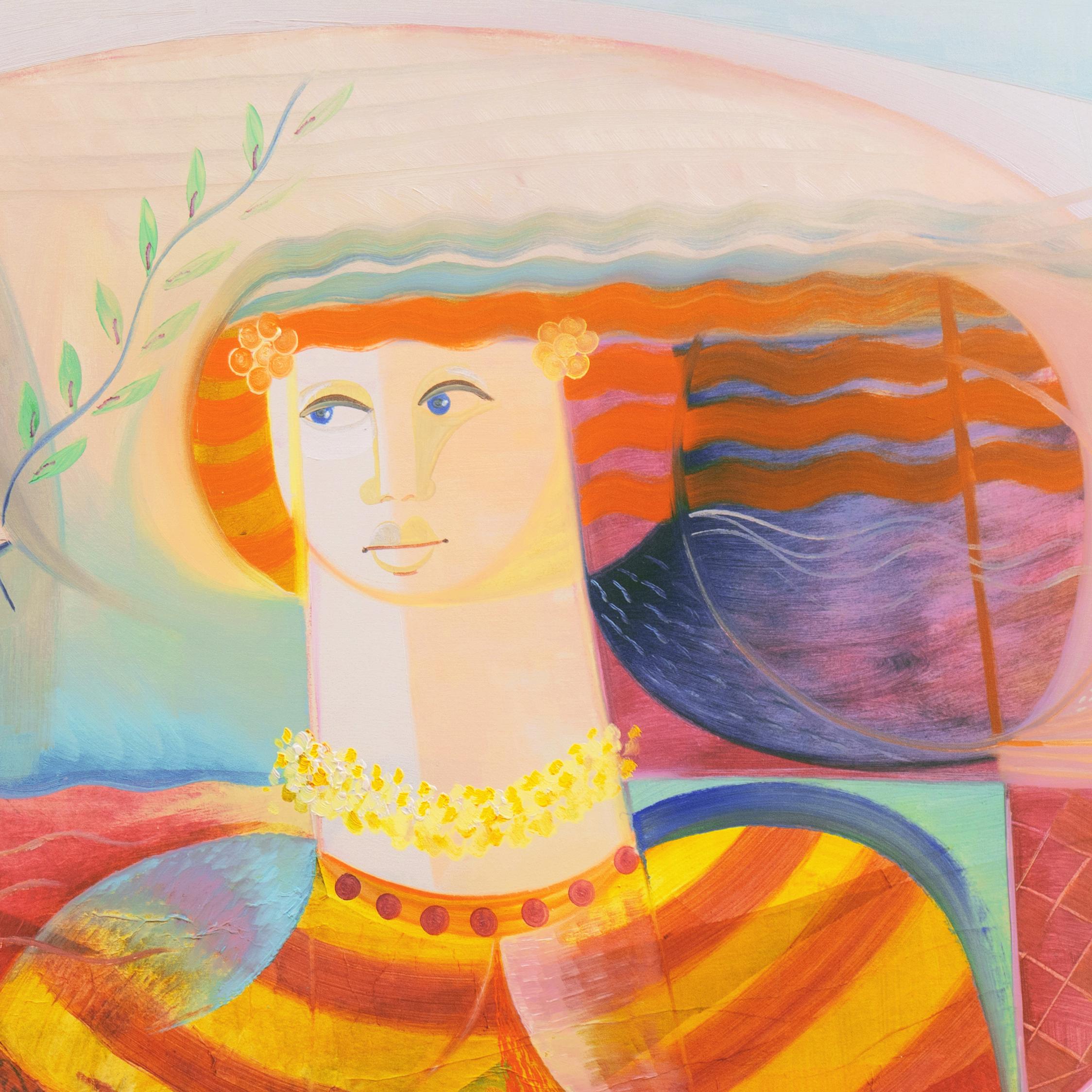 Signed lower right, 'V.M. Di Carlo' for Vittorio Maria Di Carlo (Italian, 1939-2015) and painted circa 1980. 

Born in San Marco, Maria Vittorio Di Carlo studied painting and drawing at the Bari Institute in Valenzano under Spizzico and De Robertis.