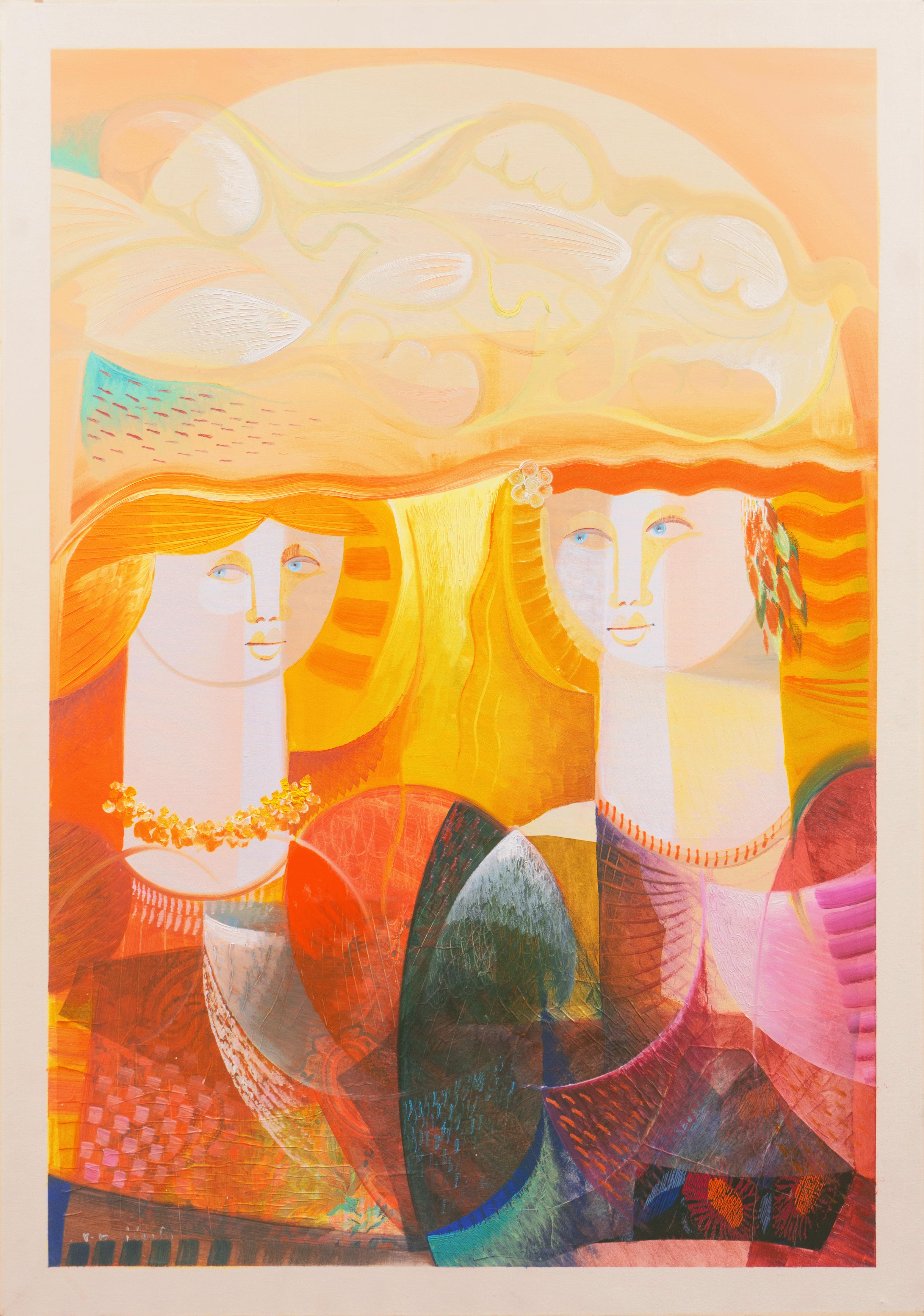 Signed lower left, 'V.M. Di Carlo' for Vittorio Maria Di Carlo (Italian, 1939-2015) and painted circa 1980. 

Born in San Marco, Maria Vittorio Di Carlo studied painting and drawing at the Bari Institute in Valenzano under Spizzico and De Robertis.