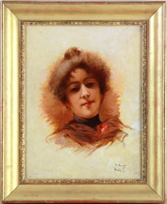 Vittorio Matteo Corcos ( 1859-1933) oil on panel sketch study