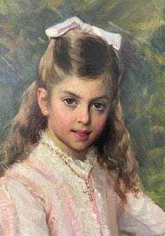 Grande peinture d'Anna Maria Borghese par Vittorio Matteo Corcos