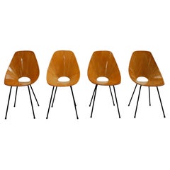 Vittorio Mobili "Medea" 1950s Italian Set of Four Chairs
