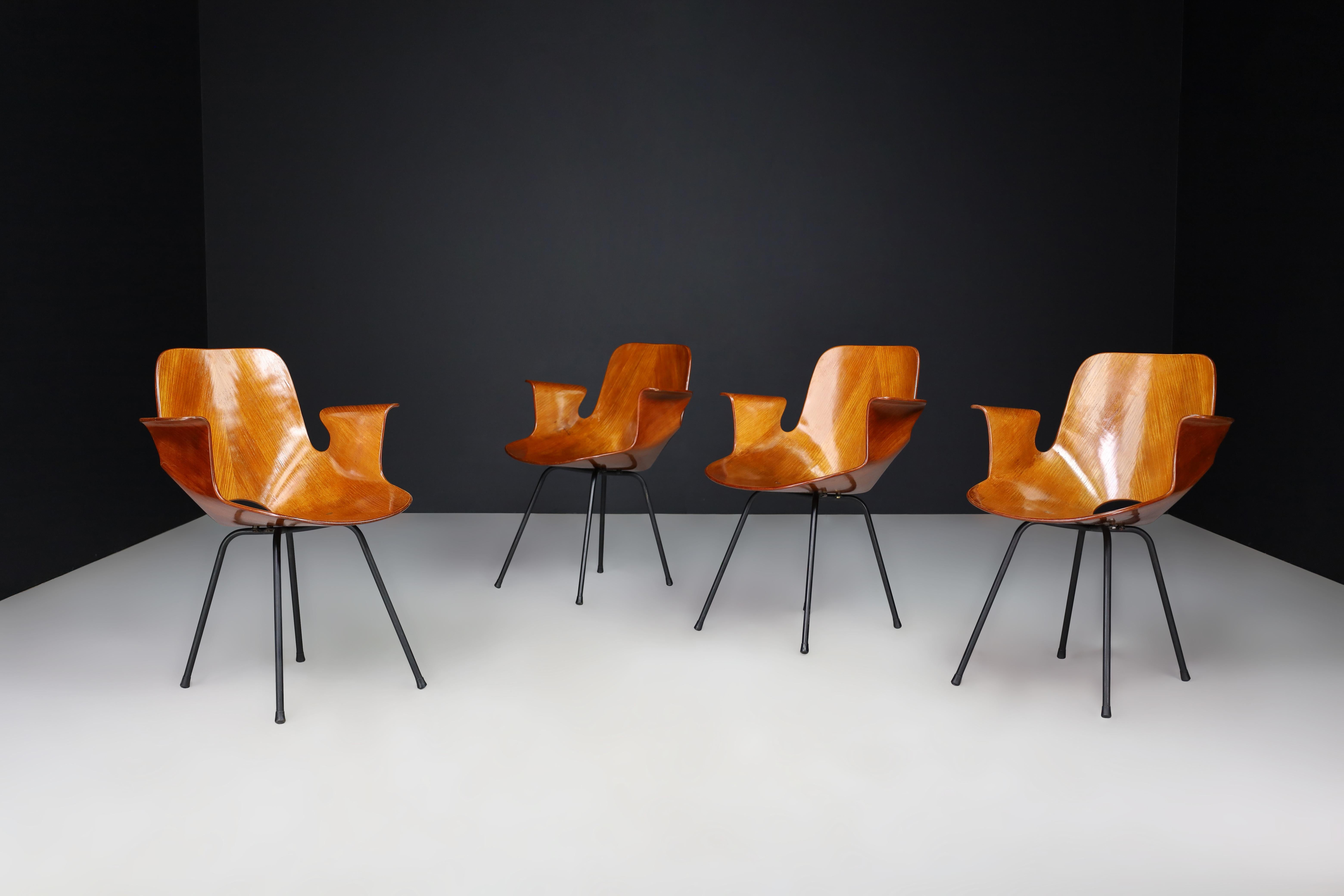 Vittorio Nobili for Fratelli Tagliabue Medea Armchairs, Italy, the 1955s.

These four armchairs of the 