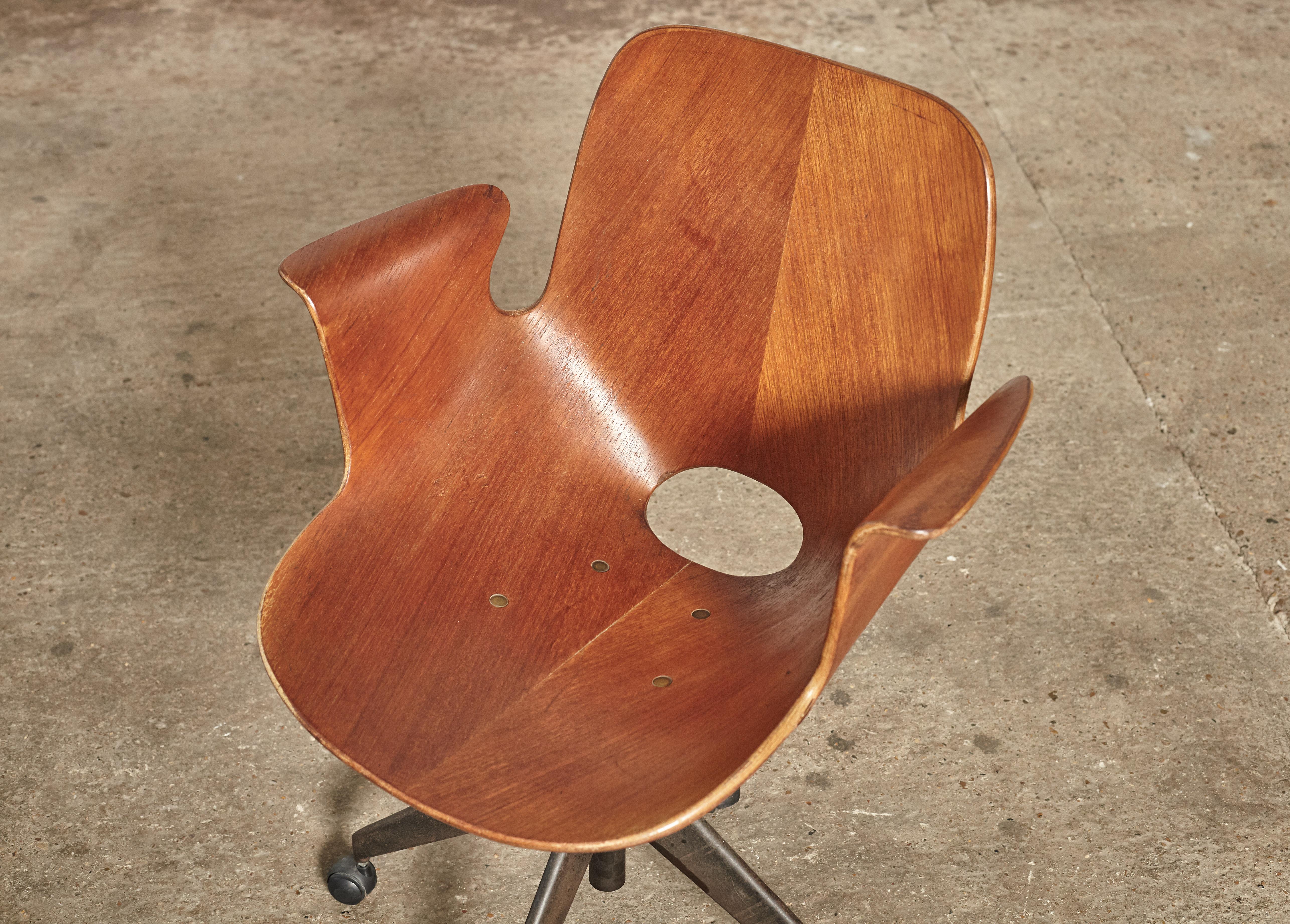 Vittorio Nobili for Fratelli Tagliabue Medea Desk Chair, Italy, 1950s 1