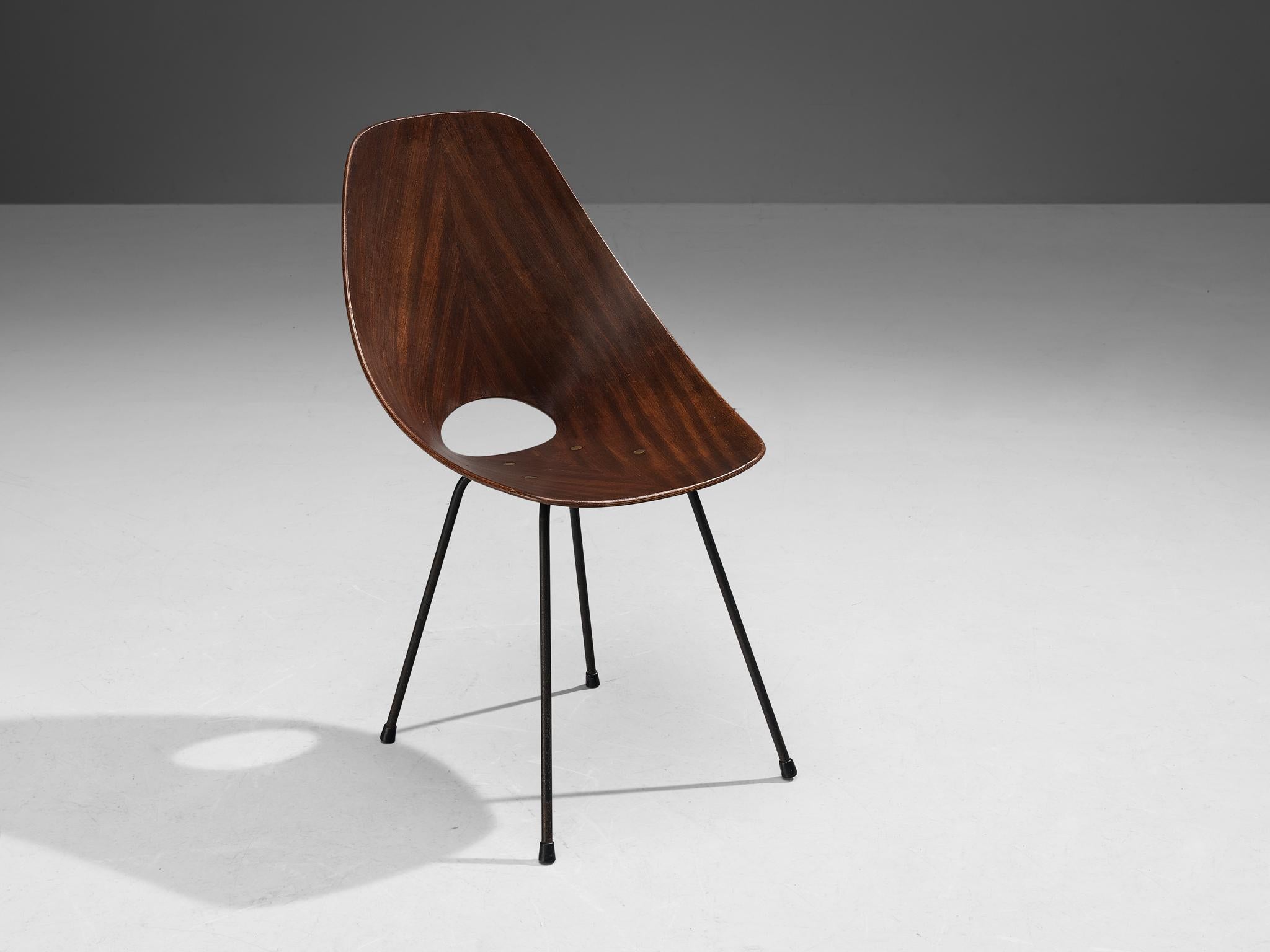 Vittorio Nobili for Tagliabue 'Medea' Dining Chairs in Mahogany 3