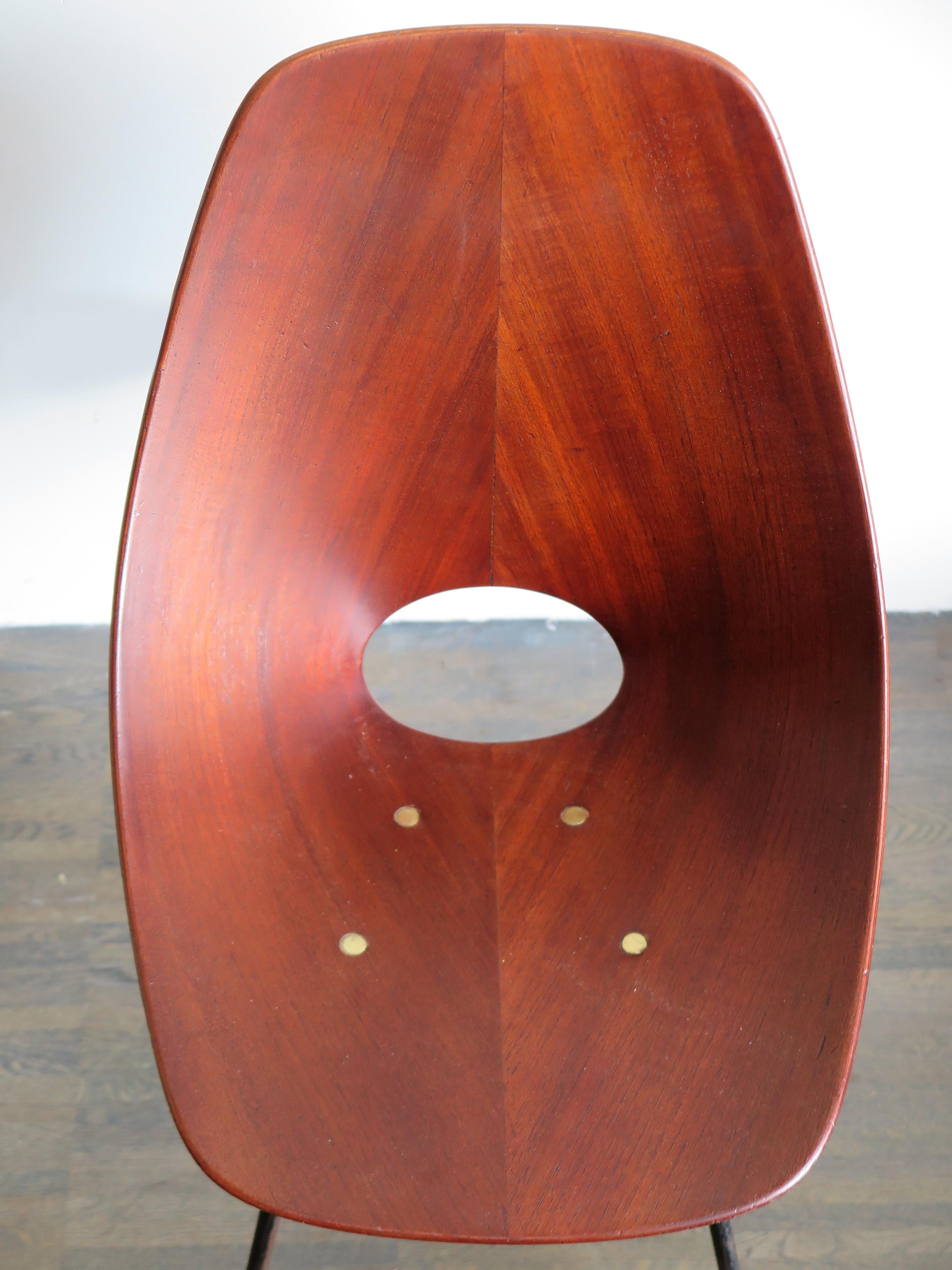 Vittorio Nobili Italian Wood Chairs Model Medea for Fratelli Tagliabue, 1950s For Sale 4