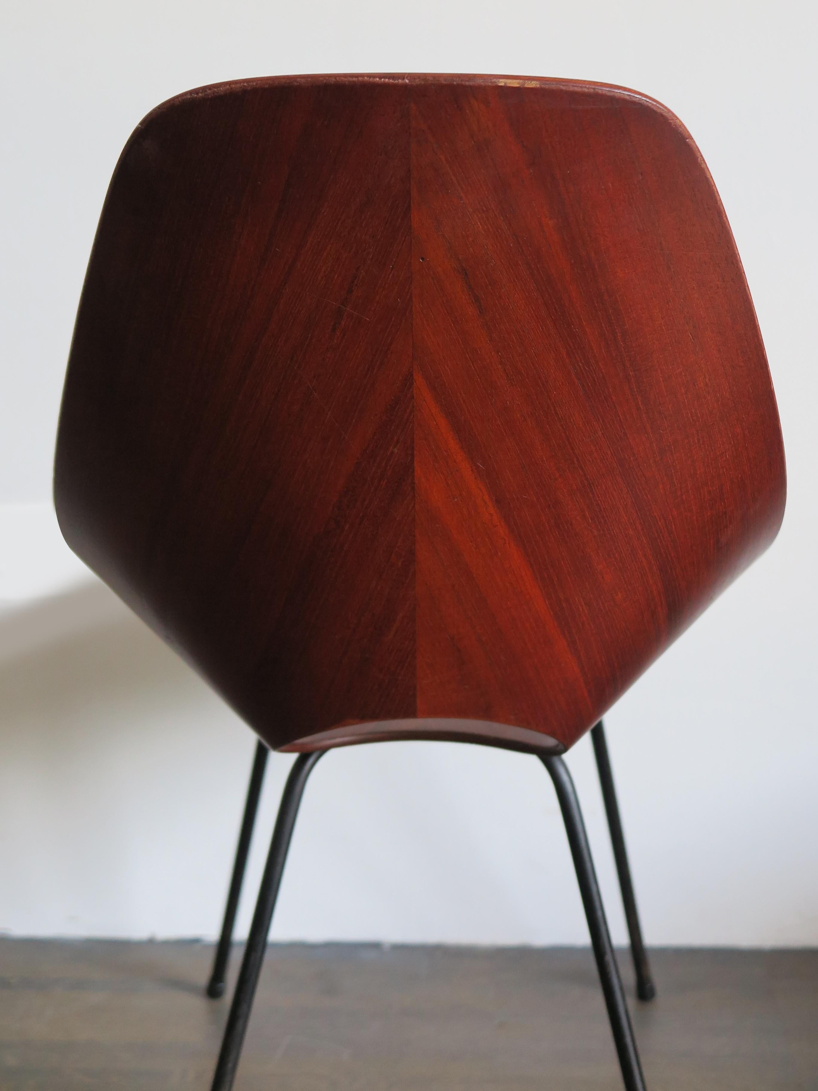 Vittorio Nobili Italian Wood Chairs Model Medea for Fratelli Tagliabue, 1950s For Sale 3